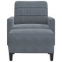 Sillón con taburete terciopelo gris oscuro 60
