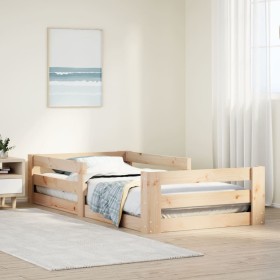 Estructura de cama sin colchón madera maciza de pino 90x200