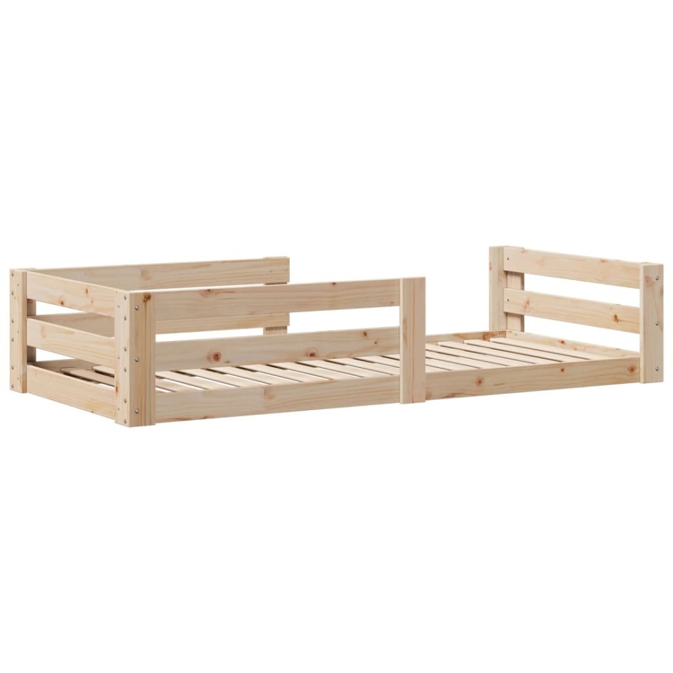 Estructura de cama sin colchón madera maciza de pino 90x200