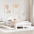 Estructura de cama sin colchón madera maciza de pino 160x200