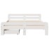 Estructura de cama sin colchón madera maciza de pino 160x200