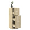 Armario botiquín madera de ingeniería roble Sonoma 40x41x118 c