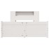 Cama con estantería sin colchón madera maciza blanca 160x200
