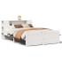 Cama con estantería sin colchón madera maciza blanca 150x200
