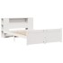 Cama con estantería sin colchón madera maciza blanca 150x200