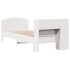 Cama con estantería sin colchón madera maciza blanca 75x190