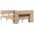 Cama con estantería sin colchón madera maciza de pino