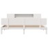 Cama con estantería sin colchón madera maciza blanca 200x200