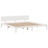 Cama con estantería sin colchón madera maciza blanca 200x200
