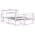 Cama con estantería sin colchón madera maciza blanca 150x200