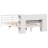 Cama con estantería sin colchón madera maciza blanca 160x200