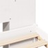 Cama con estantería sin colchón madera maciza blanca 160x200