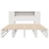 Cama con estantería sin colchón madera maciza blanca 120x200