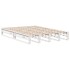 Cama con estantería sin colchón madera maciza blanca 120x200