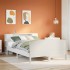 Cama con estantería sin colchón madera maciza blanca 120x190