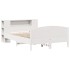 Cama con estantería sin colchón madera maciza blanca 120x190