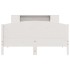 Cama con estantería sin colchón madera maciza blanca 120x190