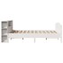 Cama con estantería sin colchón madera maciza blanca 120x190
