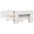 Cama con estantería sin colchón madera maciza blanca 120x190