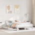 Estructura de cama sin colchón madera de pino blanca 140x200