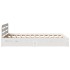 Estructura de cama sin colchón madera de pino blanca 140x200