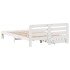 Estructura de cama sin colchón madera maciza de pino 160x200