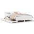 Estructura de cama sin colchón madera de pino blanca 150x200