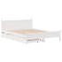 Estructura de cama sin colchón madera de pino blanca 150x200