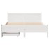 Estructura de cama sin colchón madera de pino blanca 150x200