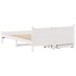 Estructura de cama sin colchón madera de pino blanca 150x200