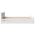 Estructura de cama sin colchón madera maciza blanca 120x190