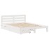 Estructura de cama sin colchón madera maciza blanca 120x190