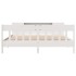 Cama con estantería sin colchón madera maciza blanca 180x200