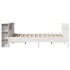 Cama con estantería sin colchón madera maciza blanca 140x200