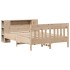 Cama con estantería sin colchón madera maciza de pino