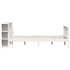 Cama con estantería sin colchón madera maciza blanca 150x200