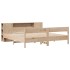 Cama con estantería sin colchón madera maciza de pino