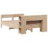 Cama con estantería sin colchón madera maciza de pino