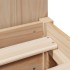 Cama con estantería sin colchón madera maciza de pino