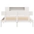 Cama con estantería sin colchón madera maciza blanca 160x200