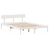 Cama con estantería sin colchón madera maciza blanca 160x200