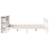 Cama con estantería sin colchón madera maciza blanca 160x200