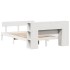 Cama con estantería sin colchón madera maciza blanca 160x200