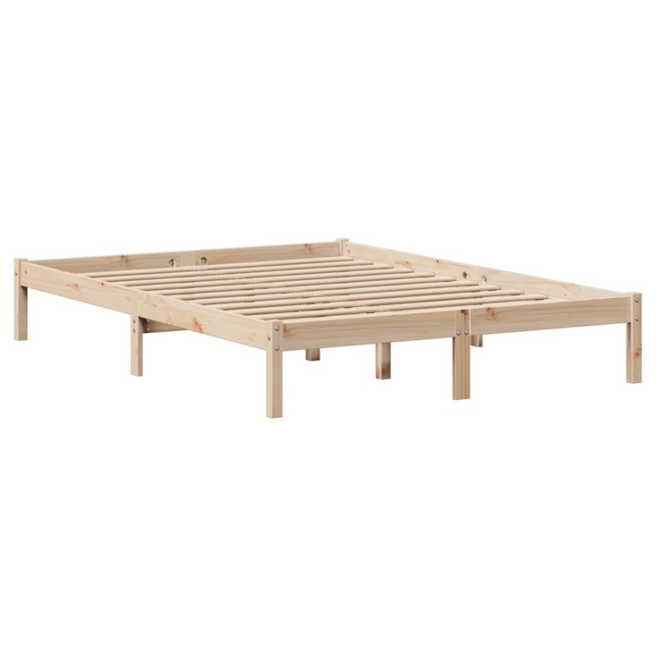 Cama con estantería sin colchón madera maciza de pino