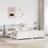 Estructura de cama sin colchón madera maciza blanca 200x200