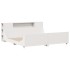 Estructura de cama sin colchón madera maciza blanca 200x200