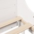 Estructura de cama sin colchón madera maciza blanca 200x200