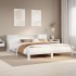 Cama con estantería sin colchón madera maciza blanca 180x200