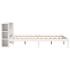 Cama con estantería sin colchón madera maciza blanca 180x200