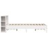 Cama con estantería sin colchón madera maciza blanca 120x200